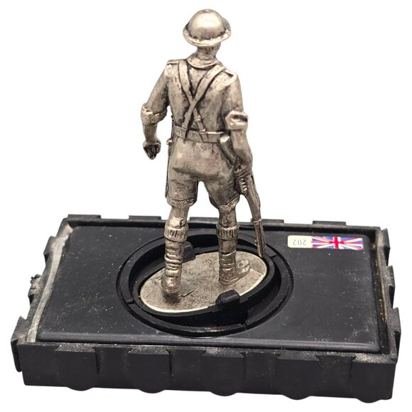 Vtg 1/32 British Military Soldier Figure Rifle Unpainted Metal Detailed - Picture 3 of 12